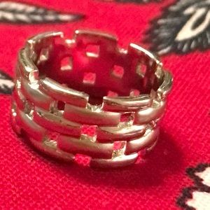 Silver Panther Link Ring